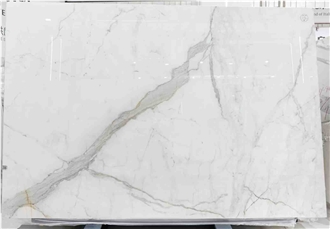 Italy Bianco Calacatta White Marble Slabs