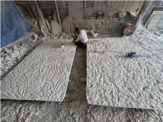 Caliza Bianco White Limestone Hand Carved Wall Panels