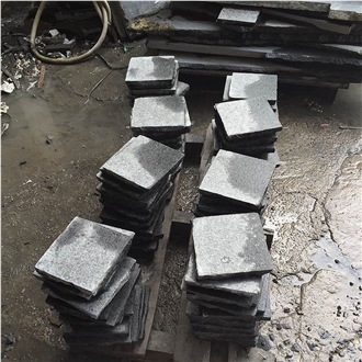 G684 Black Granite Paving Stone Flamed Outdoor Tile