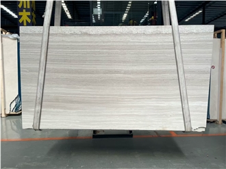 White Wooden Marble Slabs China Serpeggiante Chenille Stone