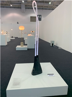 Black Marquina Marble Pavlof Floor Lamp