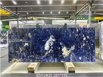 Bolivian Blue Sodalite Stone Slabs Tiles For Background Wall