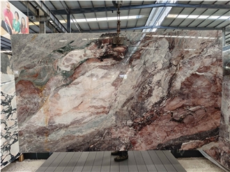 Soft Rose Polished Interior Four Seasons Pink Marble Slabs
