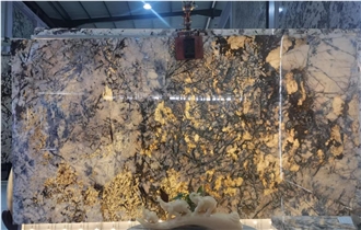 Butterfly Love Golden Flower Granite Slabs