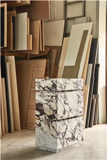 Calacatta Viola Marble Bathroom Cabinet Furniture