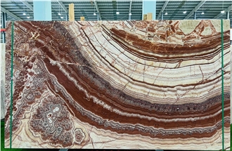 China Ruby Red Onyx Slabs