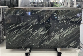 New Polished Starry Green Marble Slabs