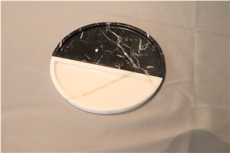 Black And White Marble Serving Tray