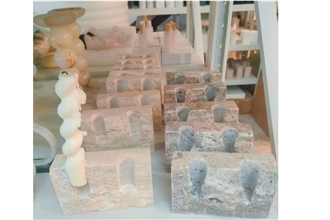 Travertine Candle Holders