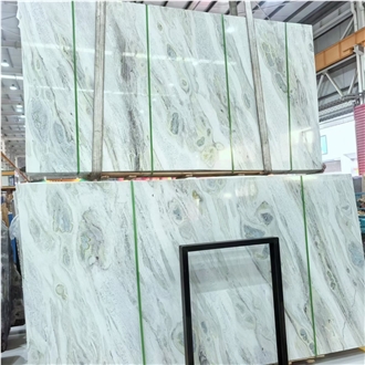 YUANDA White Misty Rain Marble Slabs