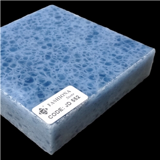 Artificial Micro Crystallized Blue Stone Slabs