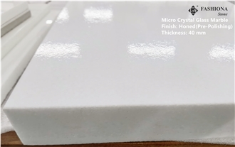 Artificial Super White Micro Crystallized Stone Slabs