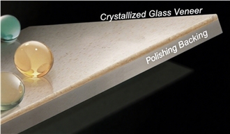 Crystallized Glass With Micro Crystallized Stone Backed  Compound Stone Tiles