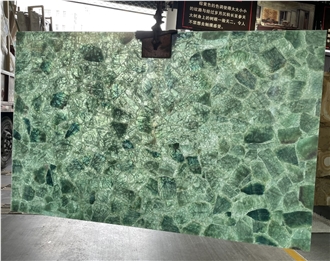 Green Crystal  Semiprecious Stone Slabs