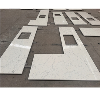 White Attica Quartz S Kitchen Countertop