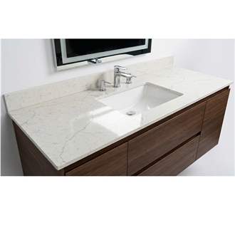 White Quartz Bathroom Vanity Top Bath Tops