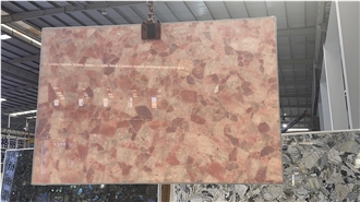 Artificial Pink Onyx,Rose Onyx  Composite Stone Slabs