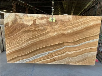 Wood Grain Yellow Marble Slabs