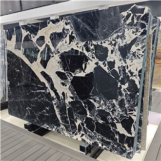 Bvlgari Black Marble Slabs, Floor Tiles