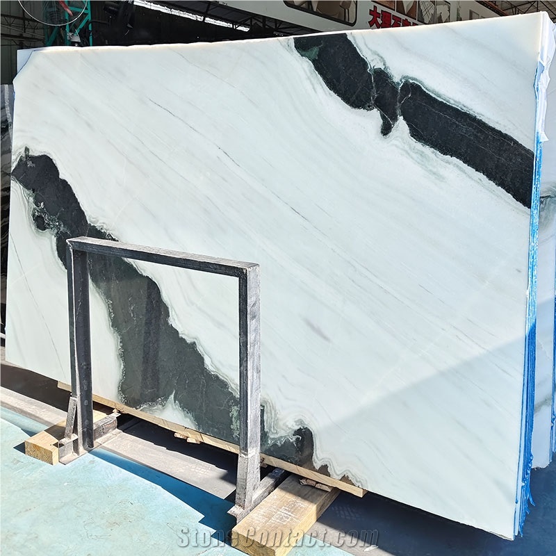 Chinese Panda White Marble Slab With Black Veins