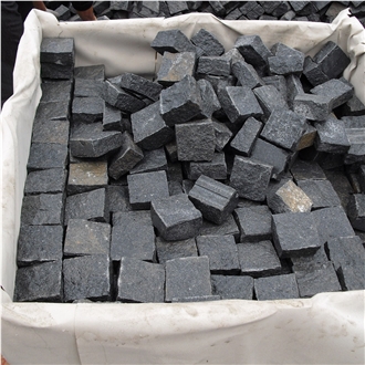 G654 Dark Grey Granite Cobblestone Walkway Paver