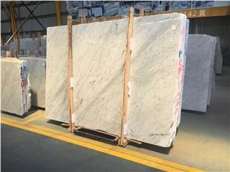 Polished Bianco Carrara Marble Slab For Luxury Project Wall Tiles