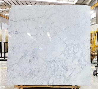 Bianco Statuario Marble Luxury Slabs, Polished
