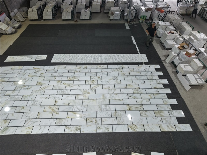 12" X 24" Han White Marble Tiles