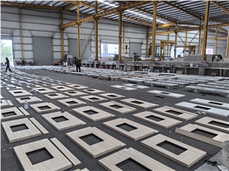 Customized Italy Romano Travertine Vanity Tops