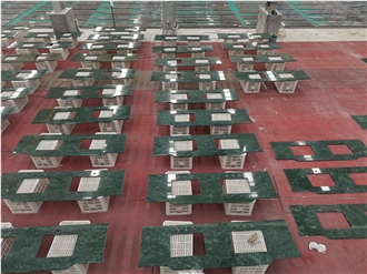 Verde Guatemala Green Marble Vanity Tops Hotel Project
