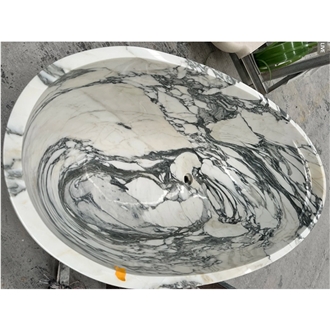 Arabescato White  Marble Bathtub
