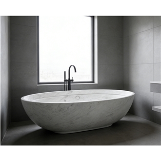 Bianco Carrara Marble Bathtub
