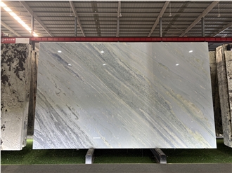 Brazil Crystal Blue Calcite Marble Slabs