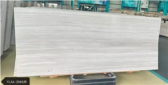White Wood Vein Polished Marble Slabs Wall Tiles