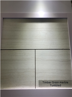 Timber Grain Marble/ Wooden Vein Marble Tumbled Finish Tiles