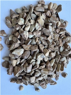 Yellow Wood Grain Walkway Pebble Stone