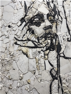 Carrara White Marble Irregular Chips Mosaic Artwork