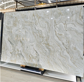 Andes Snow - Avalanche Marble Slabs