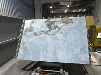 Dover Blue Fendi Blue Oyster Blue Marble Slabs Polished