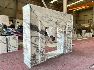 French Style Arabescato  Indoor Fireplace