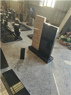 Kashmir Gold Granite Single Headstone