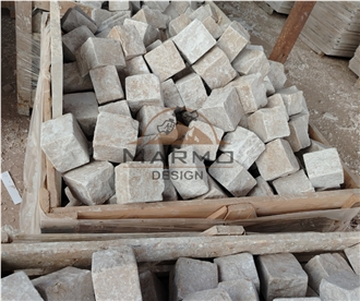 Sinai Pearl Marble Split-Face Cobble Stone