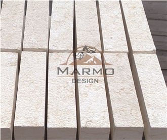 Sunny Light Marble Sawn Cut And Top Sandblasted Building - Walling Stone