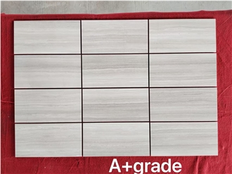 Chinese Light White Wood Marble  Tiles