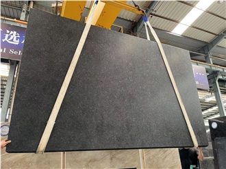 Angola Black Granite Leather Finish Slabs