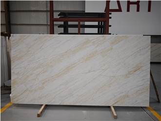 6045 Calacatta Cremo Artificial Quartz Slabs