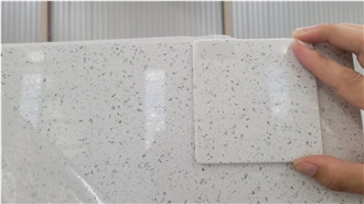 Sparkle White Quartz Texture Large-Format Sintered Stone Slabs
