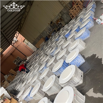 5021 Alasky Solid Surface Quartz Table Tops