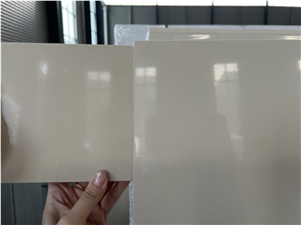 AS 1005 Pure Beige Quartz Slab Artificial Stone Slabs