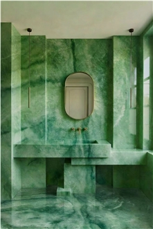 Imperial Jade Green Marble Bathroom Model